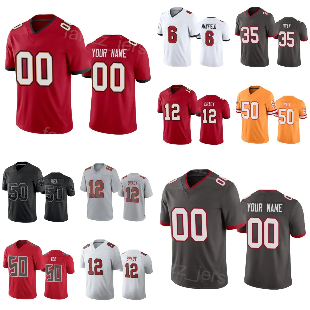 Team Football 29 Christian Izien Jerseys Kids Man Woman 7 Shaquil Barrett 50 Vita Vea 12 Tom Brady 22 Chase Edmonds 6 Baker Mayfield 23 Ryan Neal 35 Jamel Dean Uniform