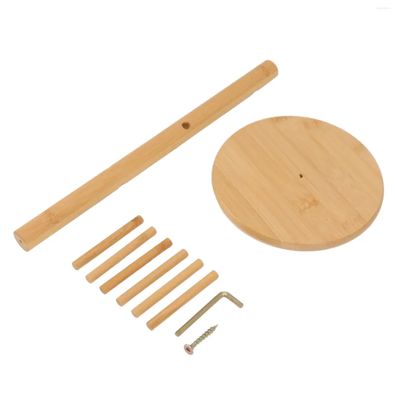 Garrafas de armazenamento Rack de secagem de copos 6 copos Suporte de café natural de bambu para canecas