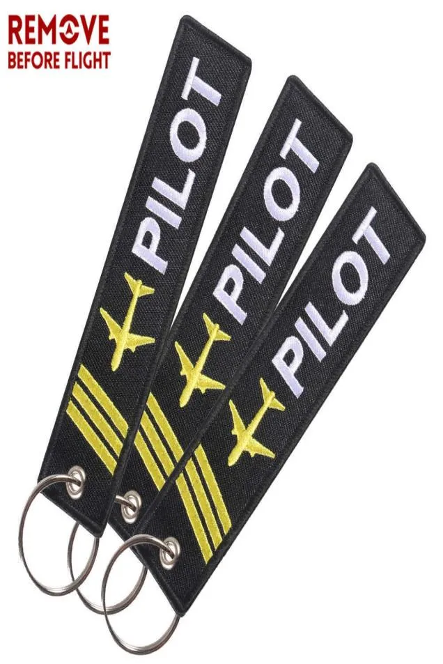 3 PCS Supprimer Avant Le Vol Pilote Porte-clés Bijoux Broderie Pilote Porte-clés pour Cadeaux D'aviation Étiquette De Clé Étiquette De Mode Porte-clés G16748581