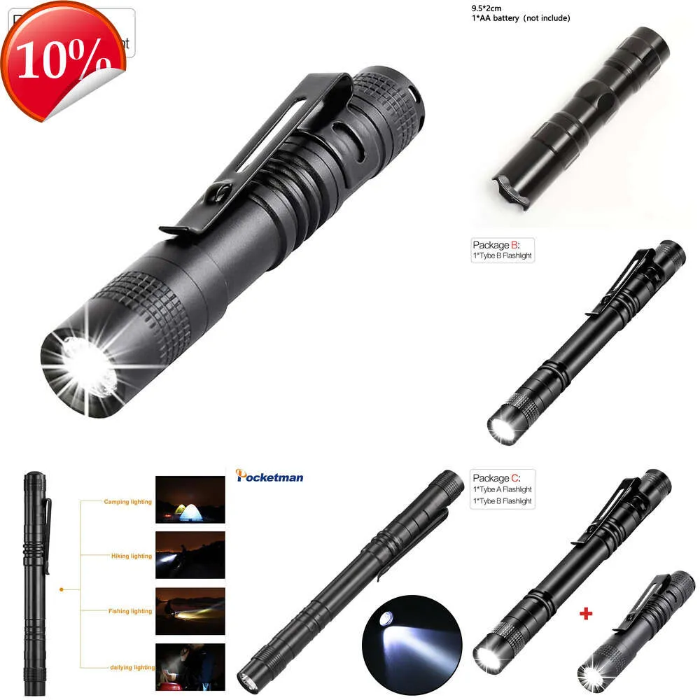 Nowe przenośne latarnie mini przenośna LED LASHLIGHT LIGHT LIGHT High Lumen Handheld Torch Pocket Ultra jasne latarki do kempingu dentysty