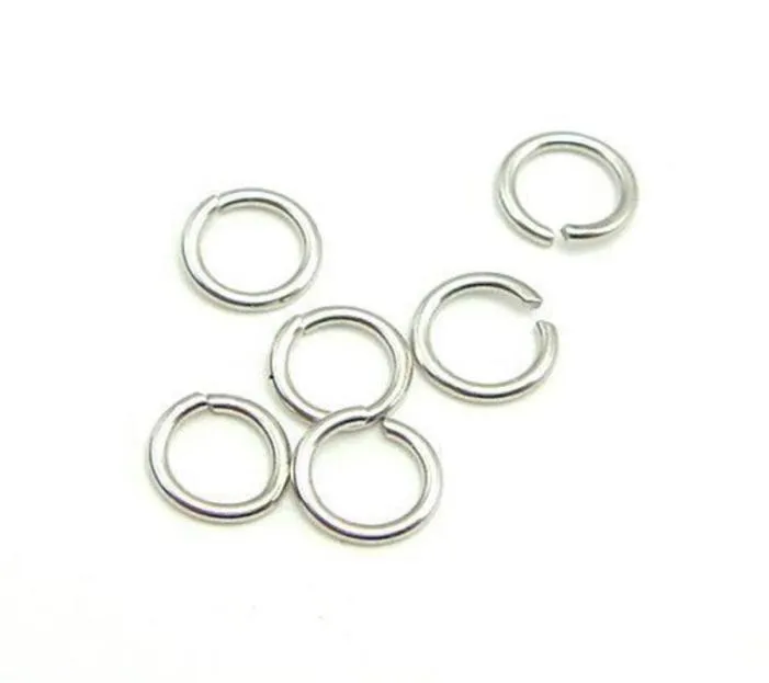 100st Lot 925 Sterling Silver Open Jump Ring Split Rings Accessory för DIY Craft Jewelry W5008312S9721589