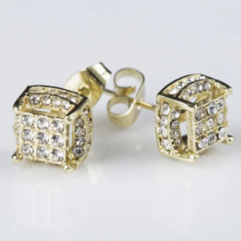 Stud Earrings Square Simple Design Earring Cube Ear Stuff Push Back Dress Up Street Jewelry For Cocktail Party Accessories Luxury Bijoux