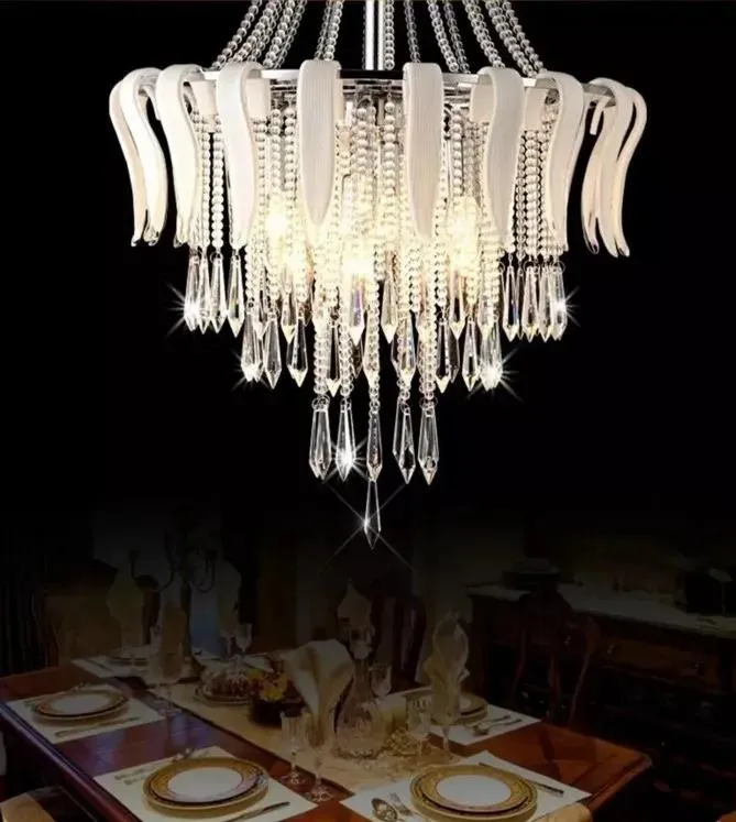 Ljuskronor LED -belysning Design Crystal Flower Modern Luxury Elegant Crystal Chandelier LLFA