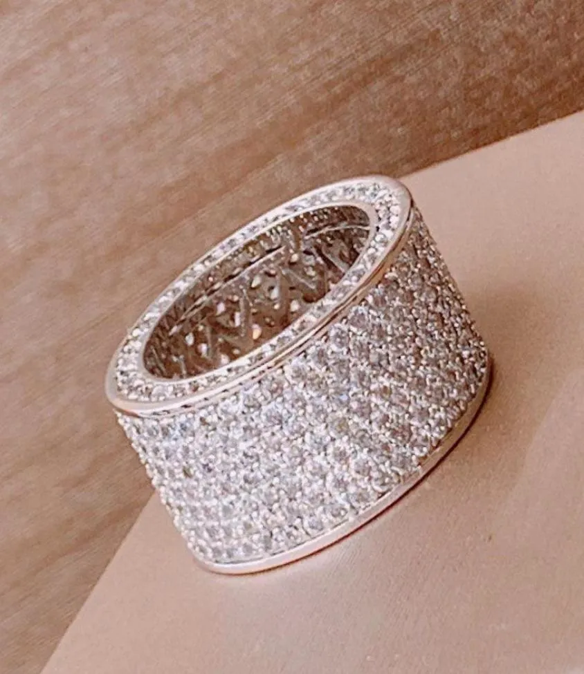 Réflexion légers vintage diamants populaires anneaux avec pierres latérales personnalisation de bijoux complète rétro avancé plaqué or 18 carats 1394394