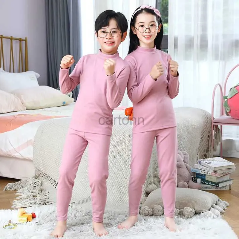 Pyjamas Sans Couture Thermique Enfants Long John Automne Hiver