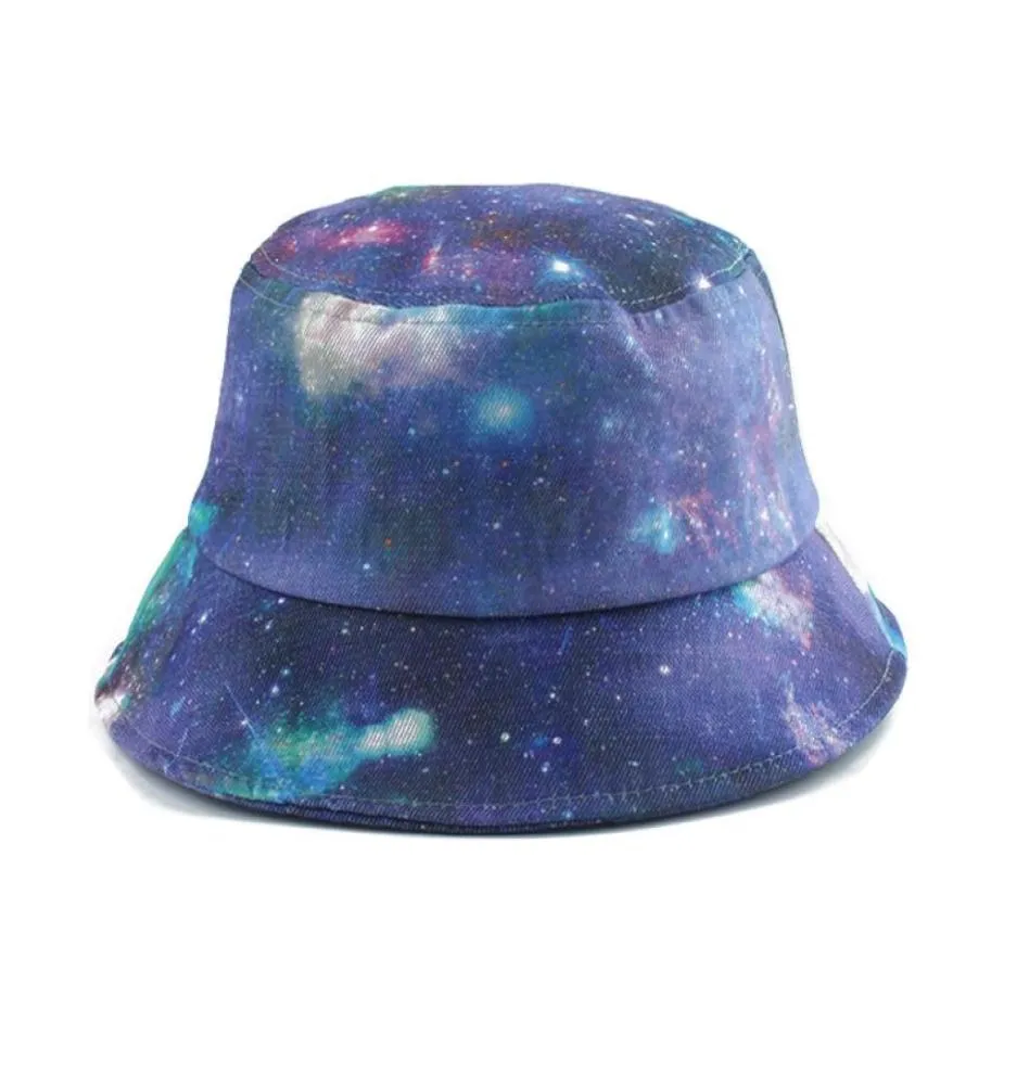 Chapeaux seau imprimés galaxie et étoiles pour femmes et hommes, Panama, Protection solaire d'été, Bob, casquette de pêche, 2021, 1207710