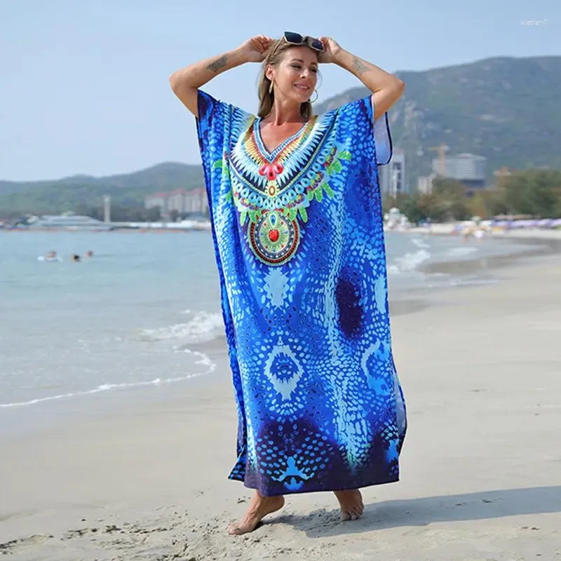 Damen-Bademode, Übergröße, Strand-Vertuschung, Sarong, Wickel-Kaftan für Damen, Strandmode, Robe de Plage, Chiffon-Bikini-Tunika