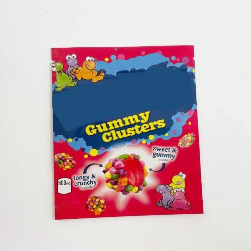 Gummies Mylar Sacs Vegan 500mg Stand Up Pouch Fruits Randoms Jelly Beaucoup Bonbons Sac d'emballage comestible Ubuvr Gsphh