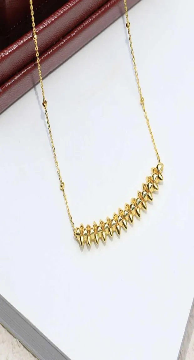 Novo colar de rebite de ouro para mulheres s925 prata esterlina moda luxo tendência jóias de fadas alta tecnologia clássica corrente de contas 125631988