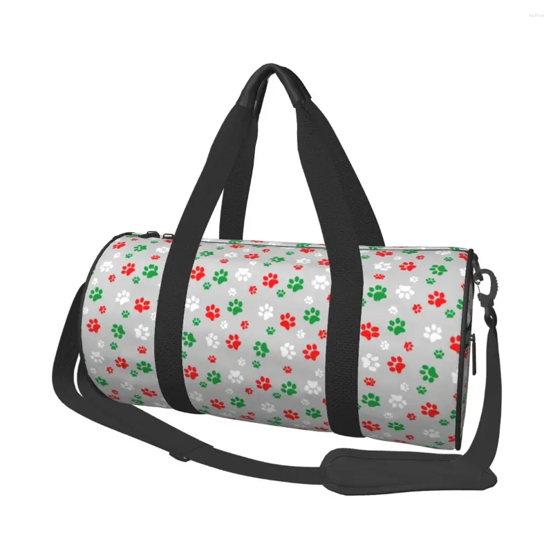 Sacs de plein air Joyeux Noël Chien Sport Animal Amour Grande capacité Sac de sport Couple imperméable à l'eau personnalisé sac à main bagages rétro fitness