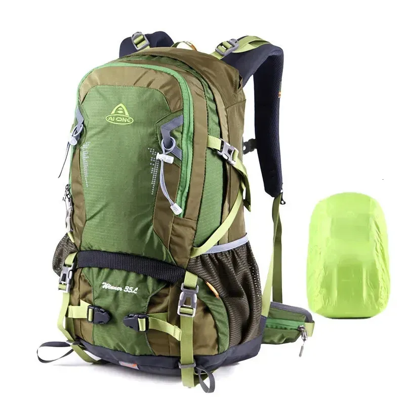 Zaino sportivo da campeggio 35L Trekking con copertura antipioggia Borsa da palestra impermeabile Borsa da bici Maschio Femmina Grande capacità 231225