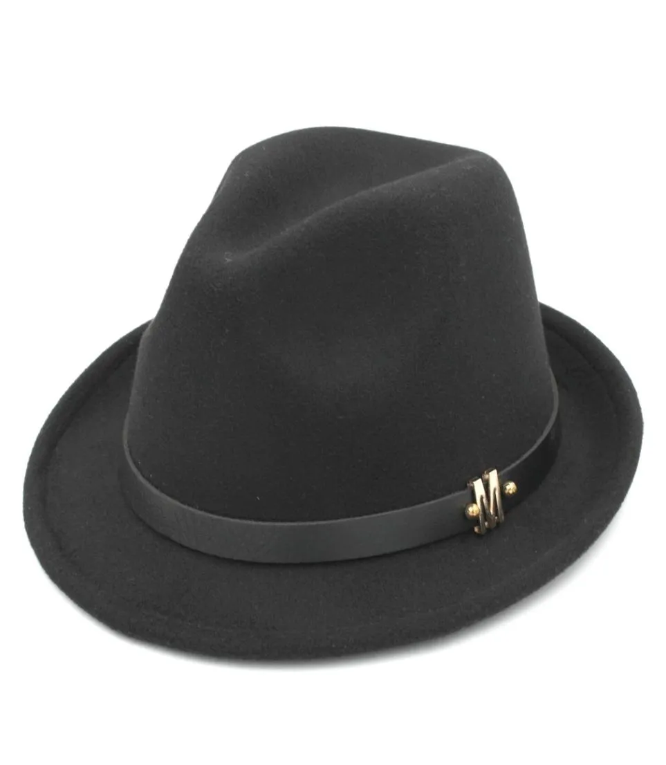 Unisexe adulte nouveau haut à la mode Jazz Fedora bord élégant Trilby Gangster casquette en plein air fête rue décontracté élégant chapeaux printemps été 7560692