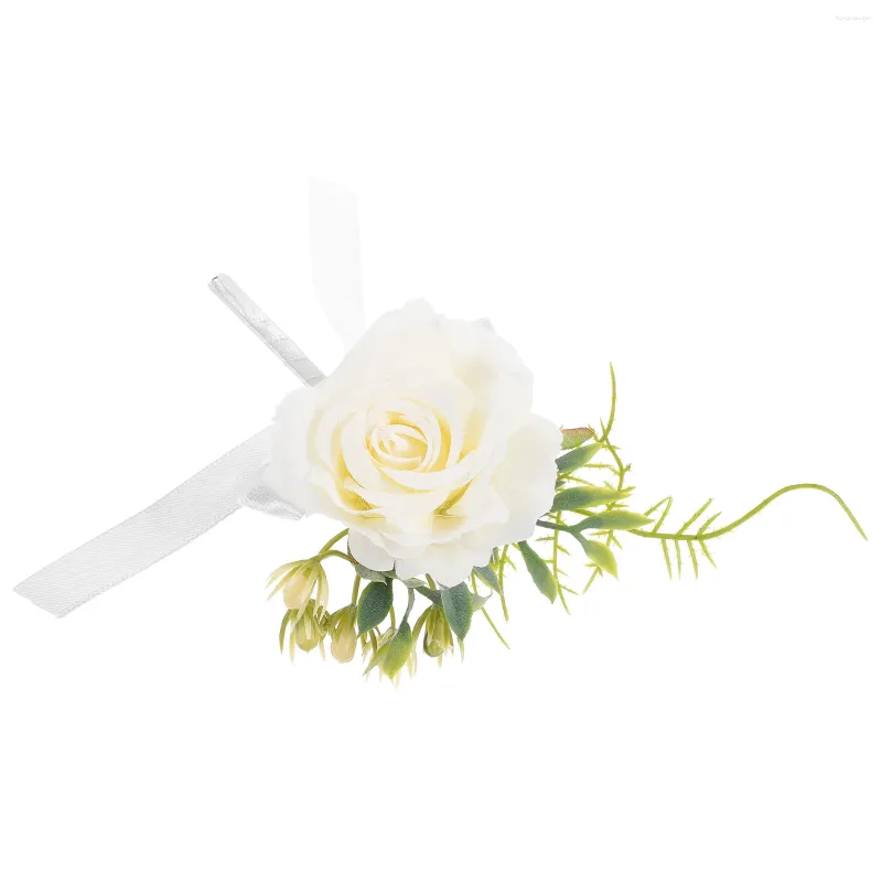 Fiori decorativi Corpetto nuziale Decor Fiore Boutonniere Simulato Corpetto sposo Dipartimento Mori Amanti del tessuto Artificiale