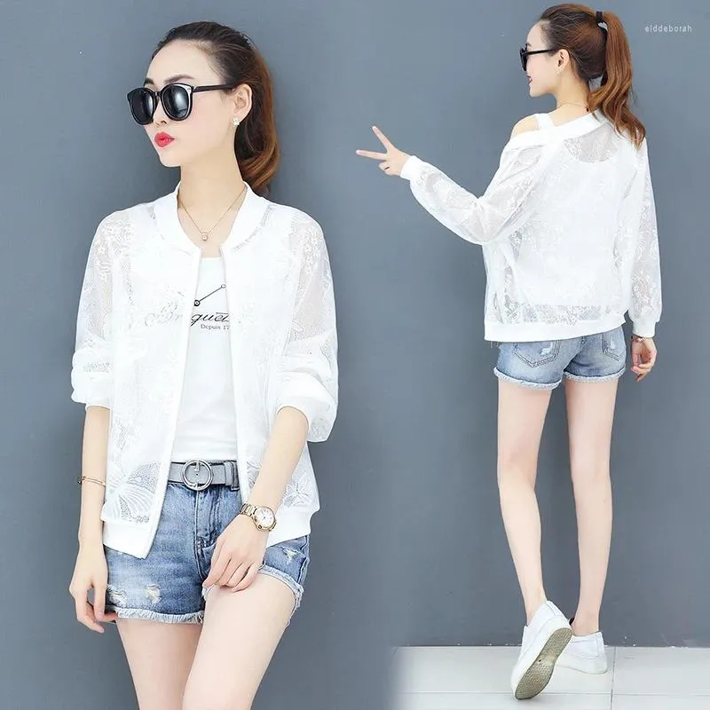 Women's Jackets Lace Cardigan Short Jacket Spring Summer 2023 Korean Style Shawl Sunscreen Clothes Thin Coat Air-Conditioning Shirt