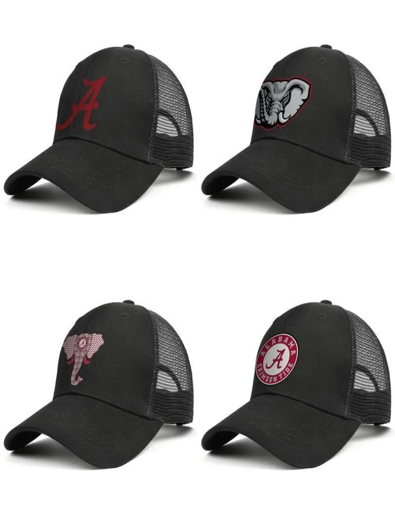 American Logo Black Mens and Women Trucker Cap Ball Styles Custom Vintage Mesh Hats Podstawowy zespół Elephant8549317