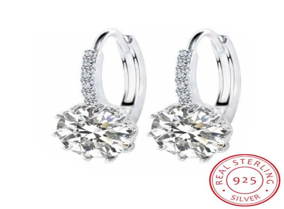 Dangle Chandelier Fashion Round 20ct Lab Diamond Zirconia Drop Earrings For Women Whole Jewelry 925 Silver EH755186046