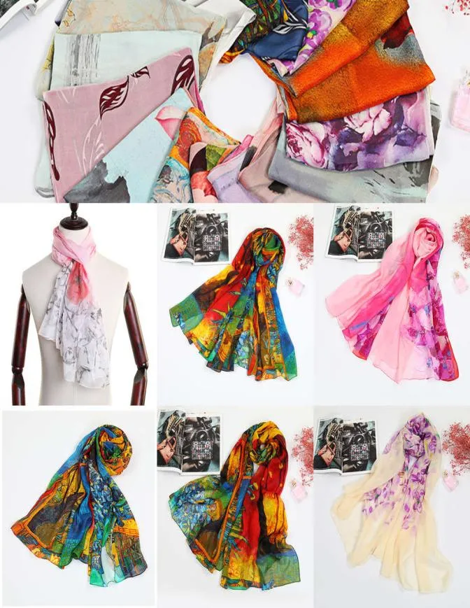 outdoor protection Popular sun women039s embroidery Shawl flower silk Scarf women Ice7025766