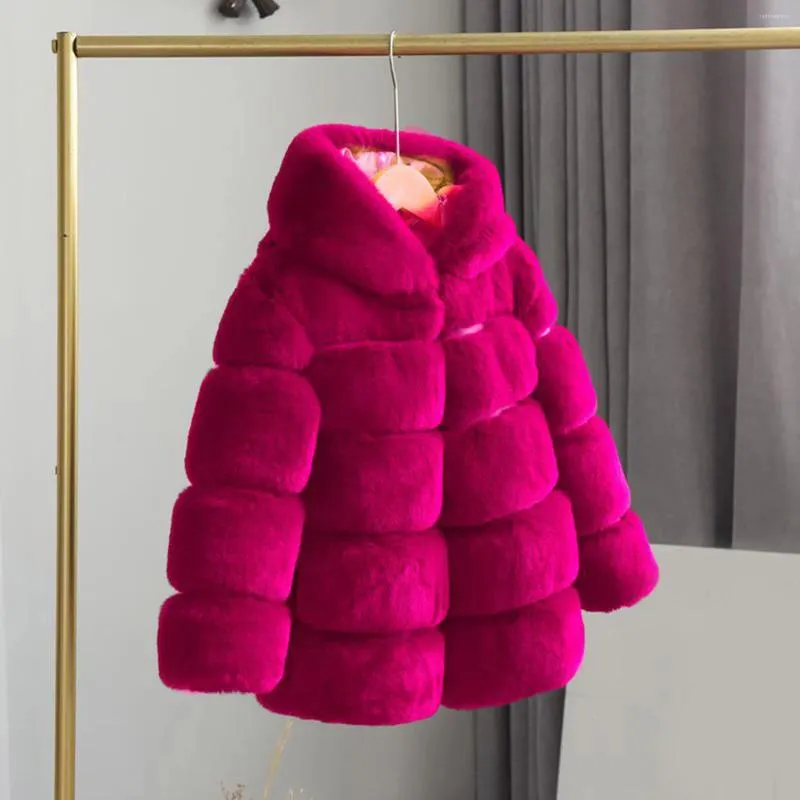 Jackets Toddler Girls Jacket Fall Fashionable Winter Infant Kids Fleece Collar Soild Warm Hooded Woolen Coats