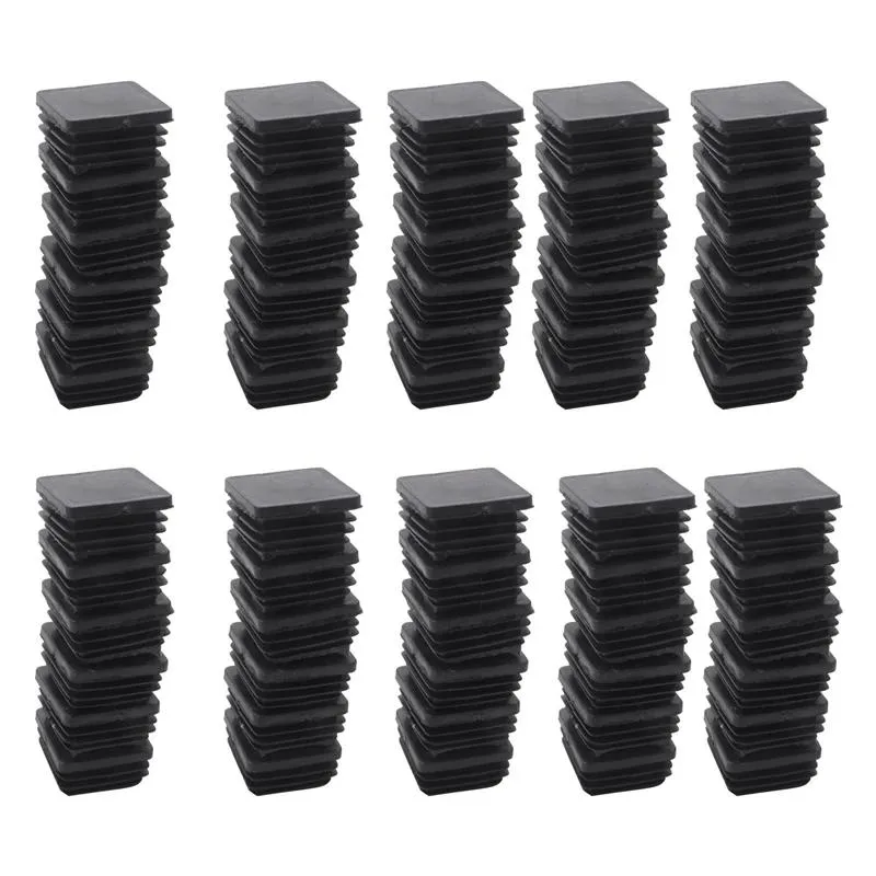 Tillbehör ASDS200 PCS Plast Square Blanking End Caps Tube Inserts 25mm x 25mm