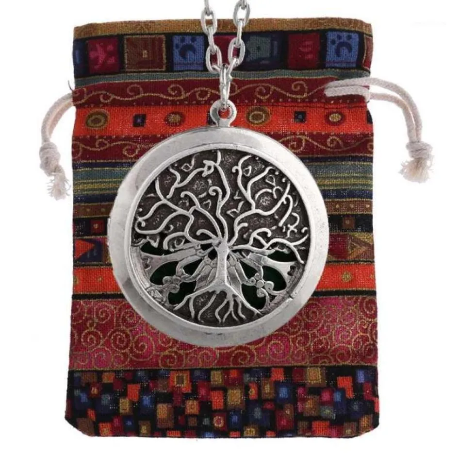 1pc arbre de vie diffuseur d'huile essentielle médaillon collier pendentif Collections arôme bijoux XSH52413695975