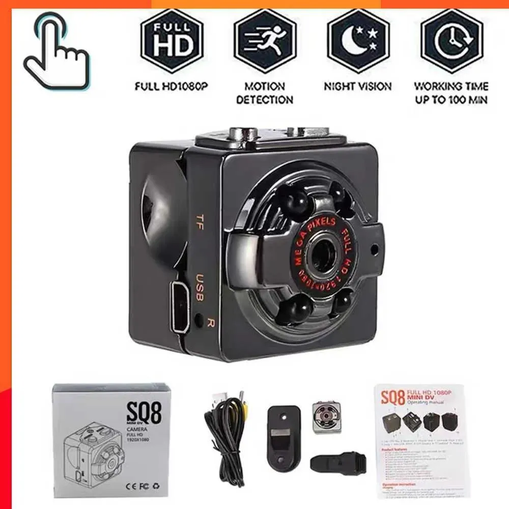 Acessórios SQ8 Mini Câmera Inteligente 720p 1080p HD Pequena Minicâmera Secreta Câmera de Vídeo Visão Noturna Corpo Sem Fio DVR DV Tiny SQ 8 Microcâmara Cam