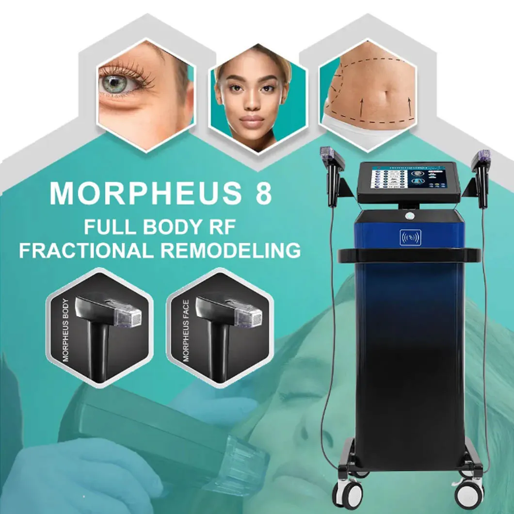 Morpheus 8 Machine Fractionele Gezicht Hals Lifting Massager RF Microneedling Huidverstrakking Acne Behandeling RF Kristalliet