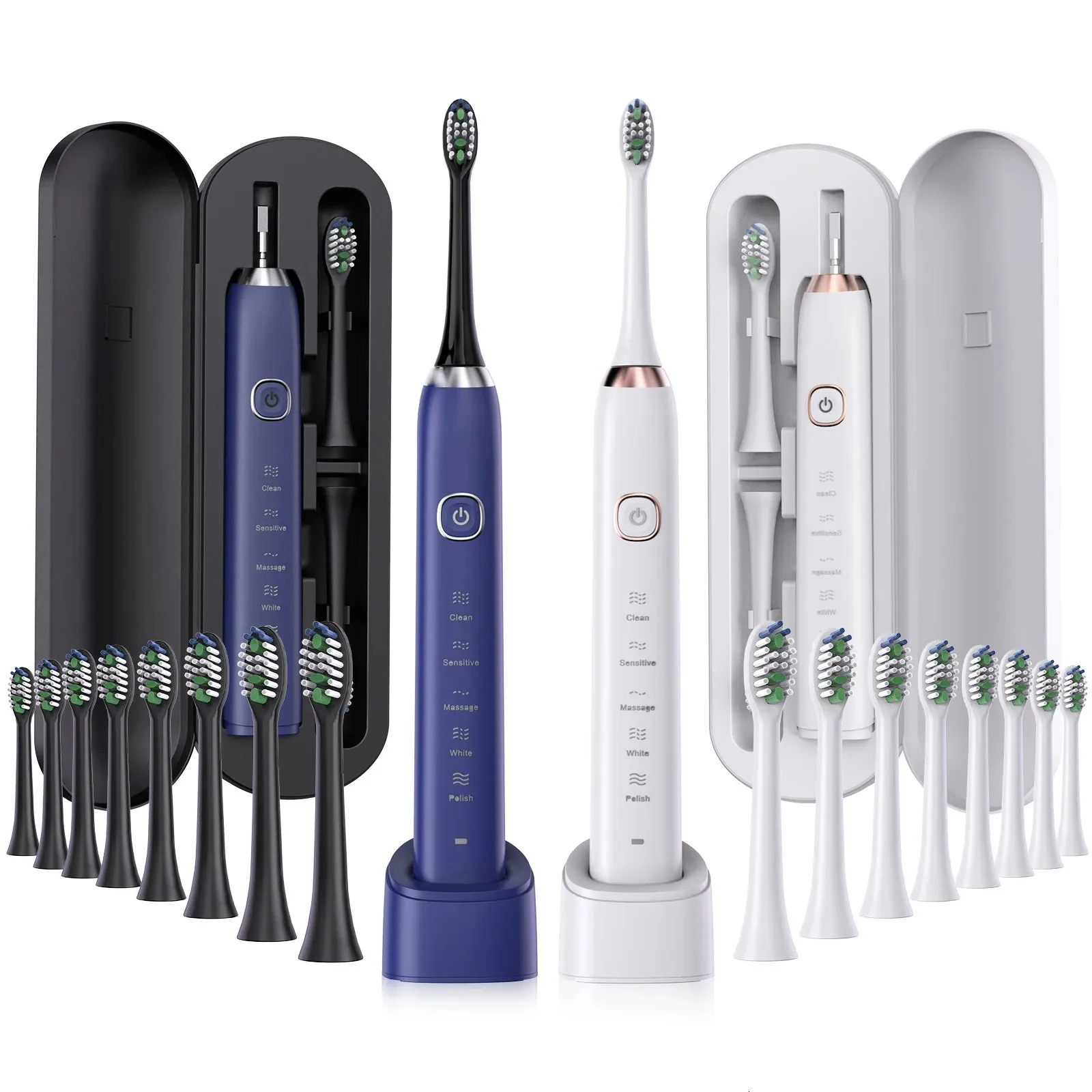 Электрическая зубная щетка Smart Sonic, ультразвуковая аккумуляторная зубная щетка IPX7, 5 режимов, зубная щетка Smart Time Whitener, Sarmocare S100 231225