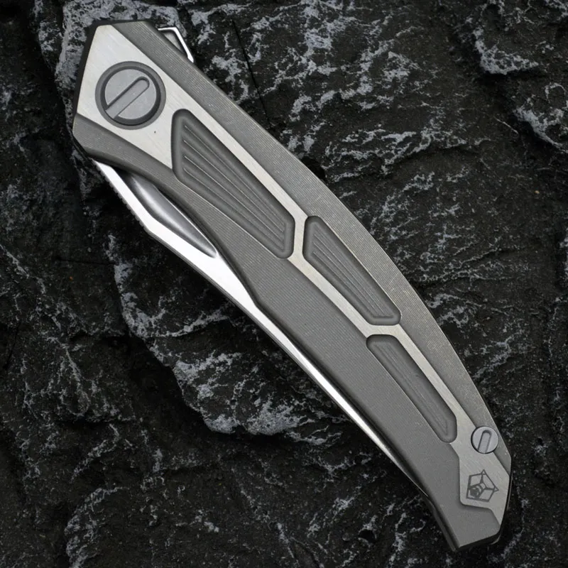 Couteau pliant quantique Shirogorov EDC outil roulement à billes ouverture rapide équipement tactique extérieur Combat survie en plein air randonnée Camping chasse auto-défense couteau de poche