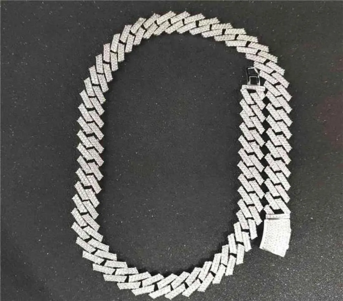 Collier de rappeur plaqué or pour hommes, chaîne cubaine en diamant glacé et zircone cubique266i2474645