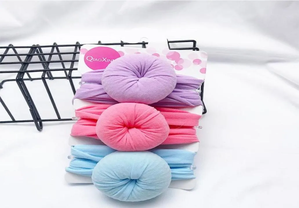Hair Accessories 3PcsSet Soft Cotton Baby Headband Turban Big Knot Girls Hairband Solid Color Born Band AccessoriesHair8270710