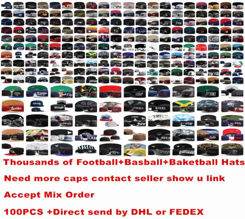 2020 Basketball Snapback Hats Sport Alla lag Caps Menwomen Justerbara fotbollsmössa Lägenheter släpper mer än 8000 Styl5728934