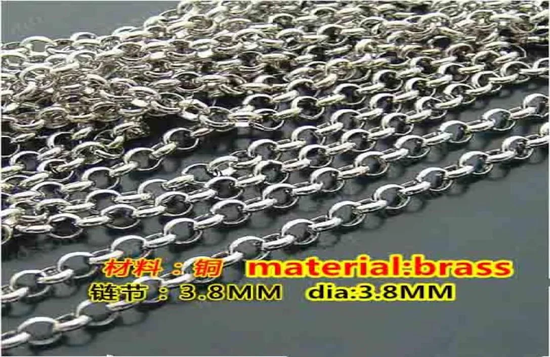 round line chains handwork decoration accessory diy brass copper metal flexible white K plated jewelry findings wholes 345944523798