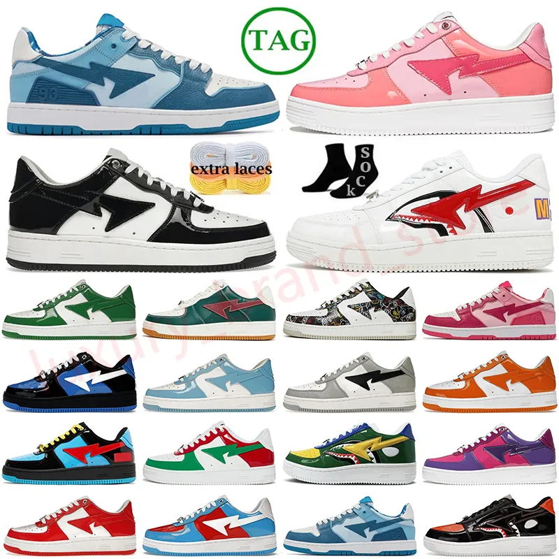 OG Originals Bapestass Designer A Bathing Sta Sk8 Casual Shoes Women Mens Low Trainers Color Camo Combo Pink BapestasK8 Patent Leather Platform JJJJounds Sneakers