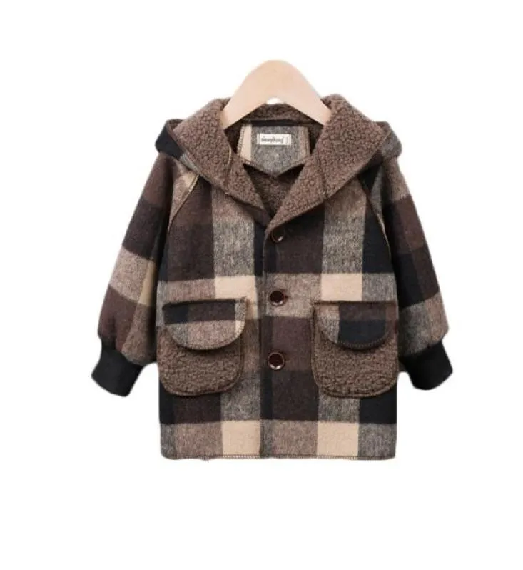 Inverno Bambini Addensare Vestiti Neonati maschi Giacca in cotone con cappuccio Autunno Bambini Bambino Cappotto di moda Infantile Costume casual 2201255916171