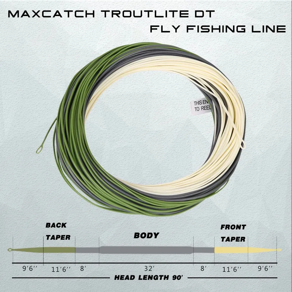 Maximumcatch Real Troutlite Double Taper Fly Fishing Line Floating 90ft  3456wt With Two Welded Loops DT 231225 From Fan06, $23.68