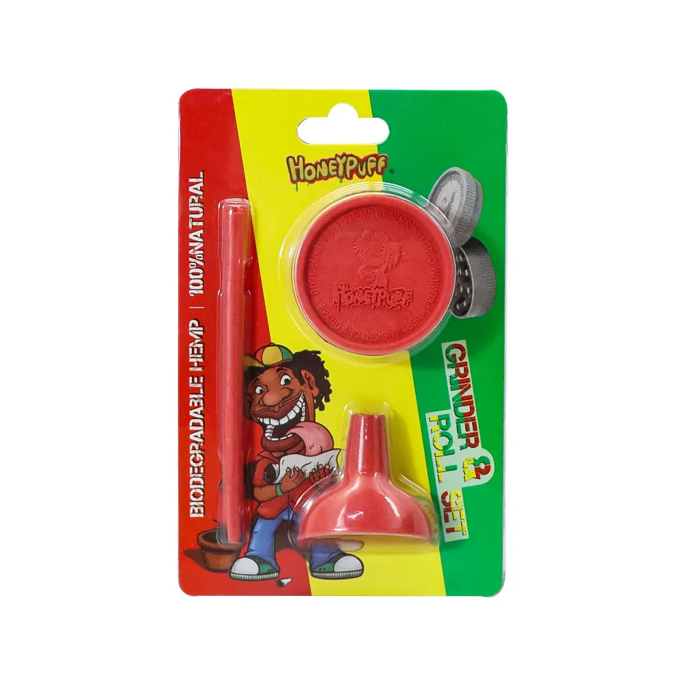HONEYPUFF Humos Kit Eco Biodegradable Grinder + Rolling Cone Small