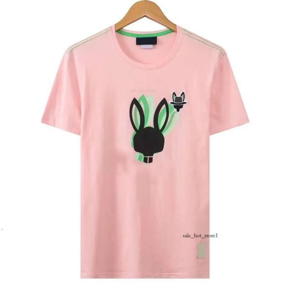 Psychos Bunnys Summer Casual T Shirt Mens Womens Szkielet Rabbit 2024 Nowy projekt Multity Men Men Shirt Projektant mody Para Krótki szef Polo 662