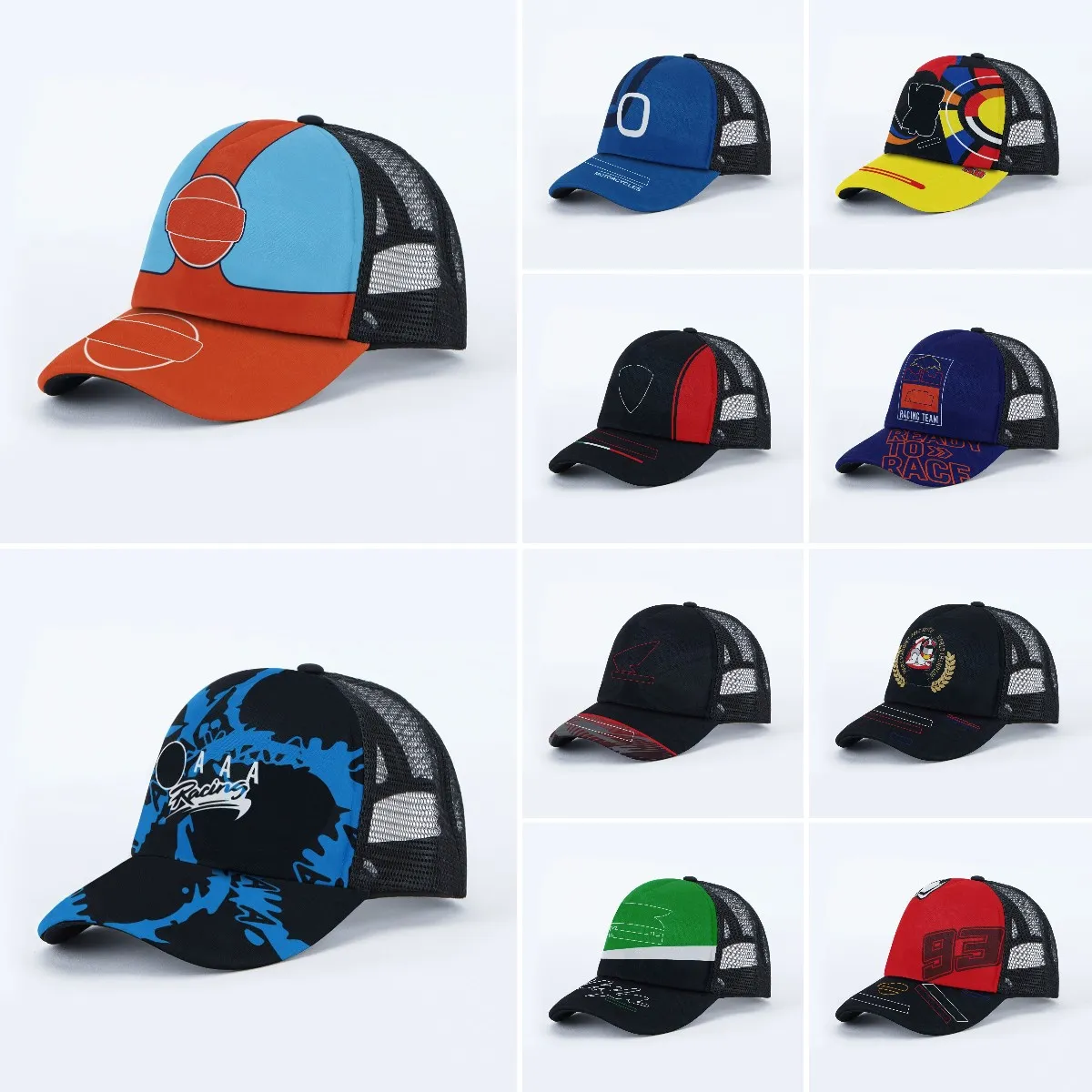 baseball cap style motorcycle helmet Black, Red & White Venom Retro Unique Features Retro Open Face Motorcycle Half