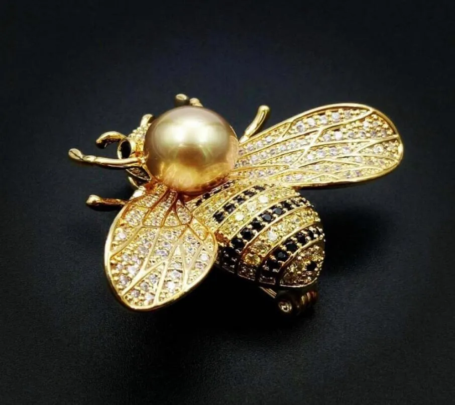 Bumblebee broche corsage esmalte esmalte asa inseto chapéus cachecol clipes acessórios feminino masculino boutonniere animal broches7475129