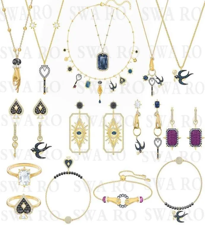 TAROT MAGIC Necklace Set Mysterious Symbol Lucky llow Devil's Eye Key Spades Female Jewelry Fashion Set Gift299B1027162