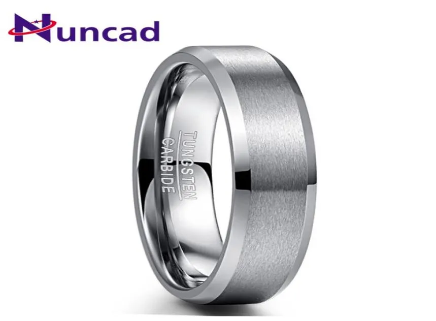 Bandringen Nuncad Men039s Carbide Wolfraam Ring 6MM Breed Staal Kleur Mat Oppervlak Comfort Fit Bruiloft Vinger 2021 Valentine04359277