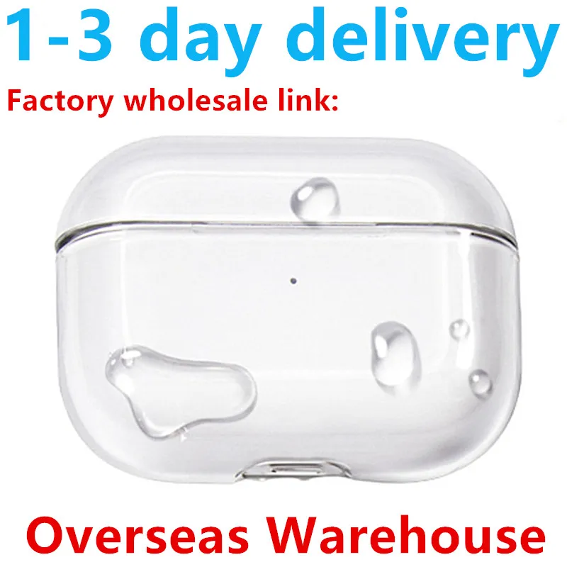 USA Stock grossist för Apple AirPods Pro 2 2: a generation AirPod 3 Max hörlurar Tillbehör TPU Silikon Skydd Earphone Cover Wireless laddningsfodral