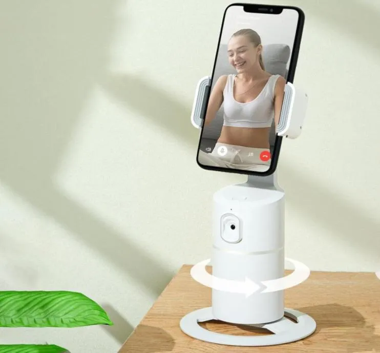 Selfie monopodes AI bâton de tir intelligent 360 Rotation objet support de suivi Allinone visage caméra téléphone enregistrement cardan 5357578