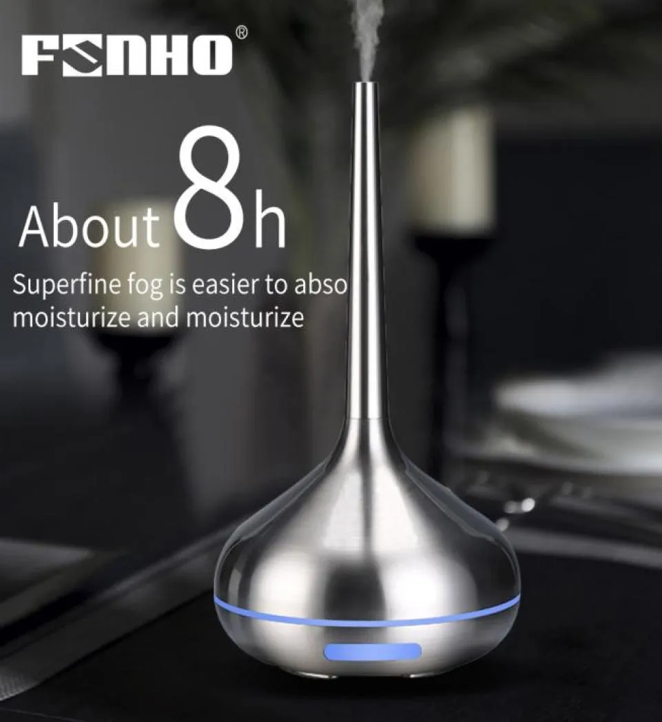 FUNHO Humidificateur d'air Diffuseur d'aromathérapie diffuseur d'arôme Machine huile essentielle brumisateur ultrasonique lumière LED pour le bureau à domicile Y23708098