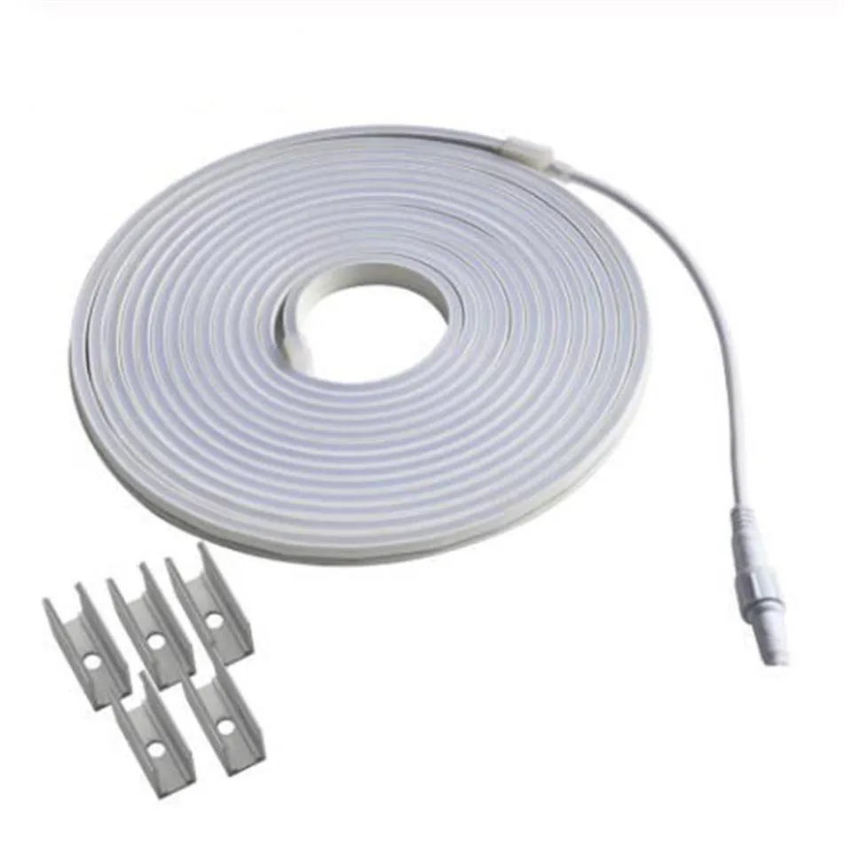 24 Volt LED-neonstrip IP67 DC24V flexibel licht 4X10mm plat oppervlak neontouw voor buiten waterdichte tape neonreclame DIY 1 - 10M B294E