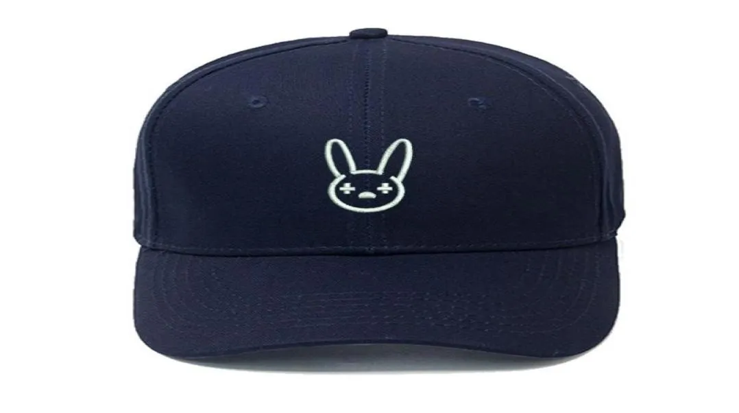 Bad Bunny Baseball Cap Mannen Lente Rapper Hip Hop Vader Hoed 100 Katoen Gorras Unisex Geborduurde Bone Hoeden 2205116215261