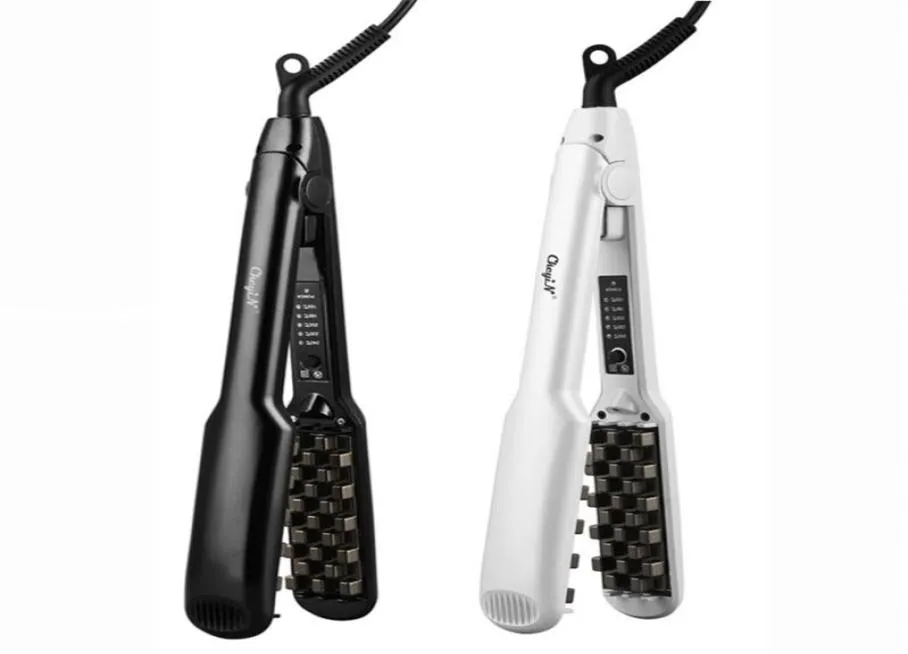 Hair Volumizing Iron 2 IN 1 Hair Straightener Curling Ceramic Crimper Corrugated Curler Flat Iron 3D Fluffy Hair Styling Tool 53 21774707