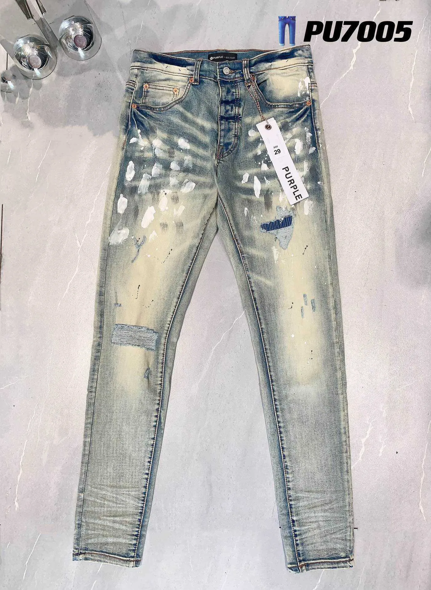 Paarse merkjeans American High Street