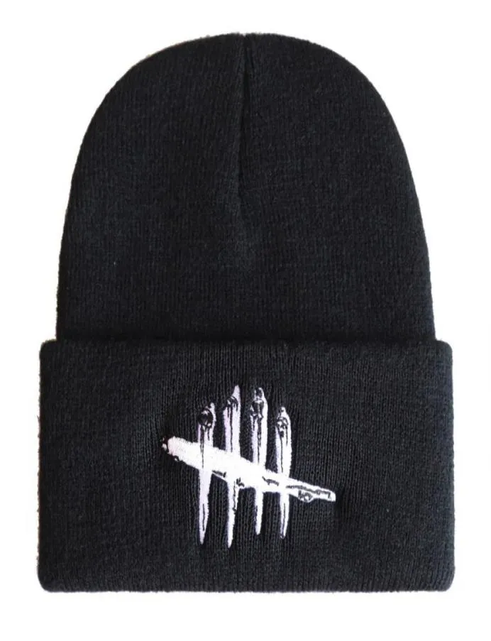 Cotton Dead by Daylight Beanie Embroidery Casual for Men Women Knitted Winter Hat Solid Hiphop Skullies Unisex Survival game2346103