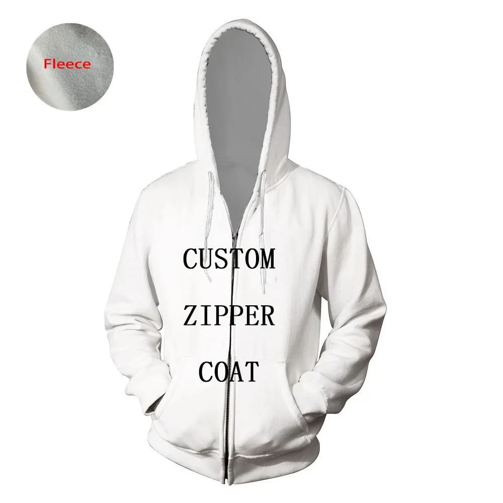 Otoño Invierno DIY Sudaderas con capucha con estampado 3D personalizado Moda Patrón de carreras Abrigo Cremallera Chaqueta con capucha Drop 231226